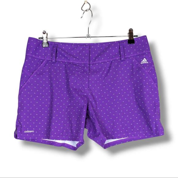 adidas Pants - Women's Adidas Adizero Golf Shorts 8 Purple Gray 4.5" Short